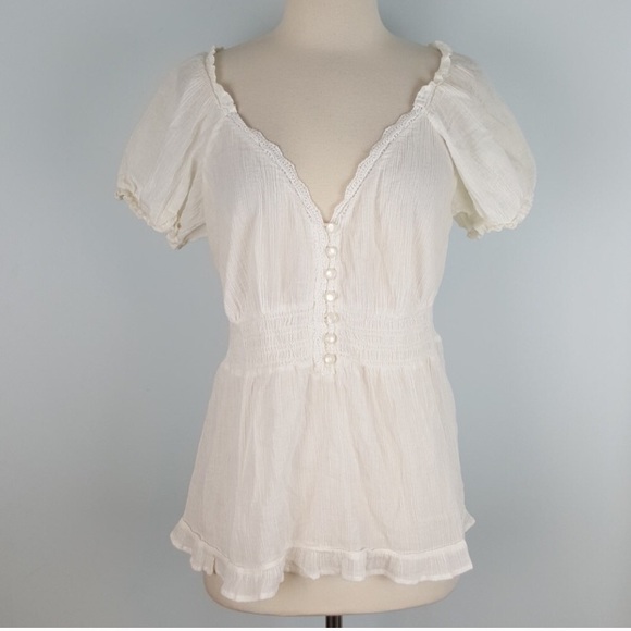Anthropologie Tops - Edme & Esyllte peasant cotton blouse